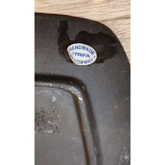 Vintage Arnold Wiig Fabrikker Norway Wall Ceramic Plate Lappland 734 Viking - Picture 4 of 4